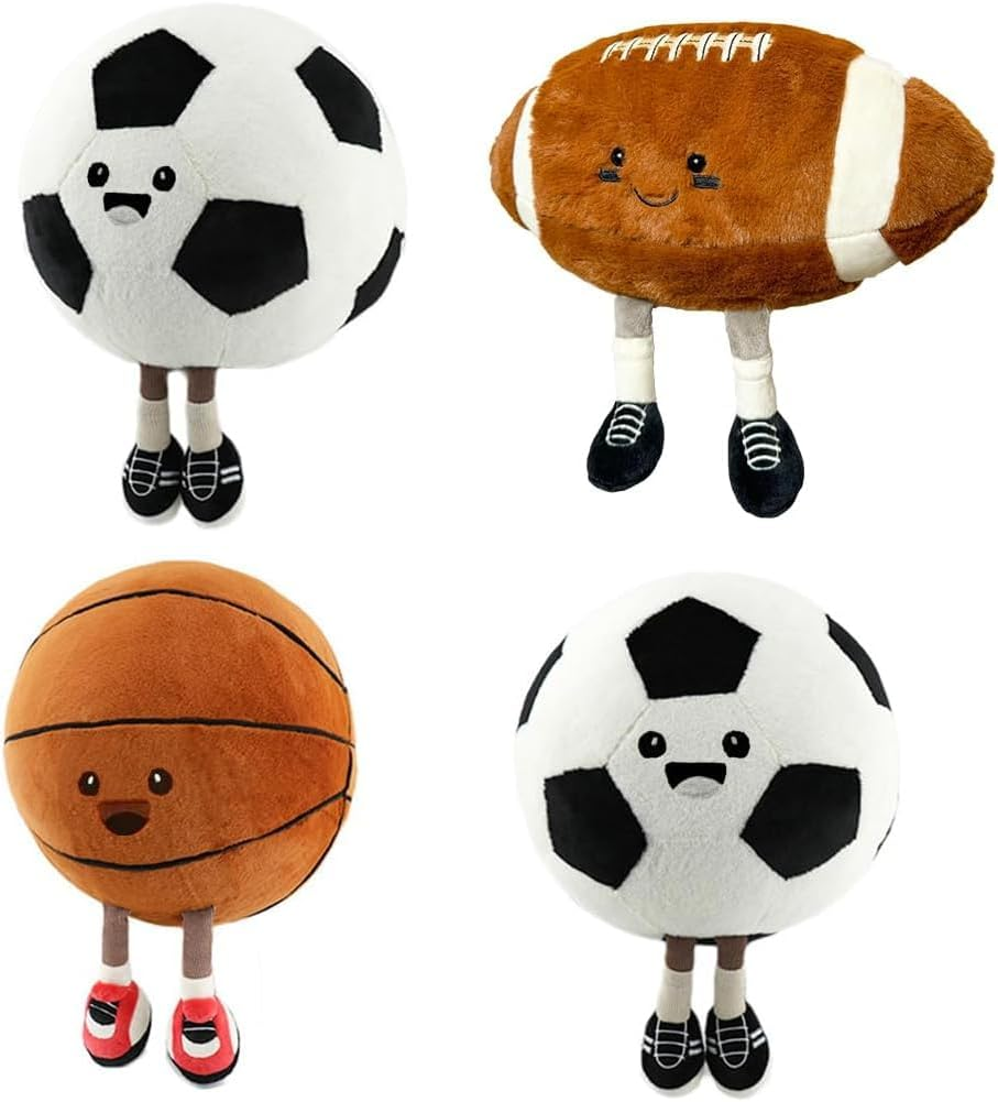 XIGUI 13 Inch Basketball Pillow Plush - Soft Sports Stuffed Animal for Boys and Girls - Room Decor Gift