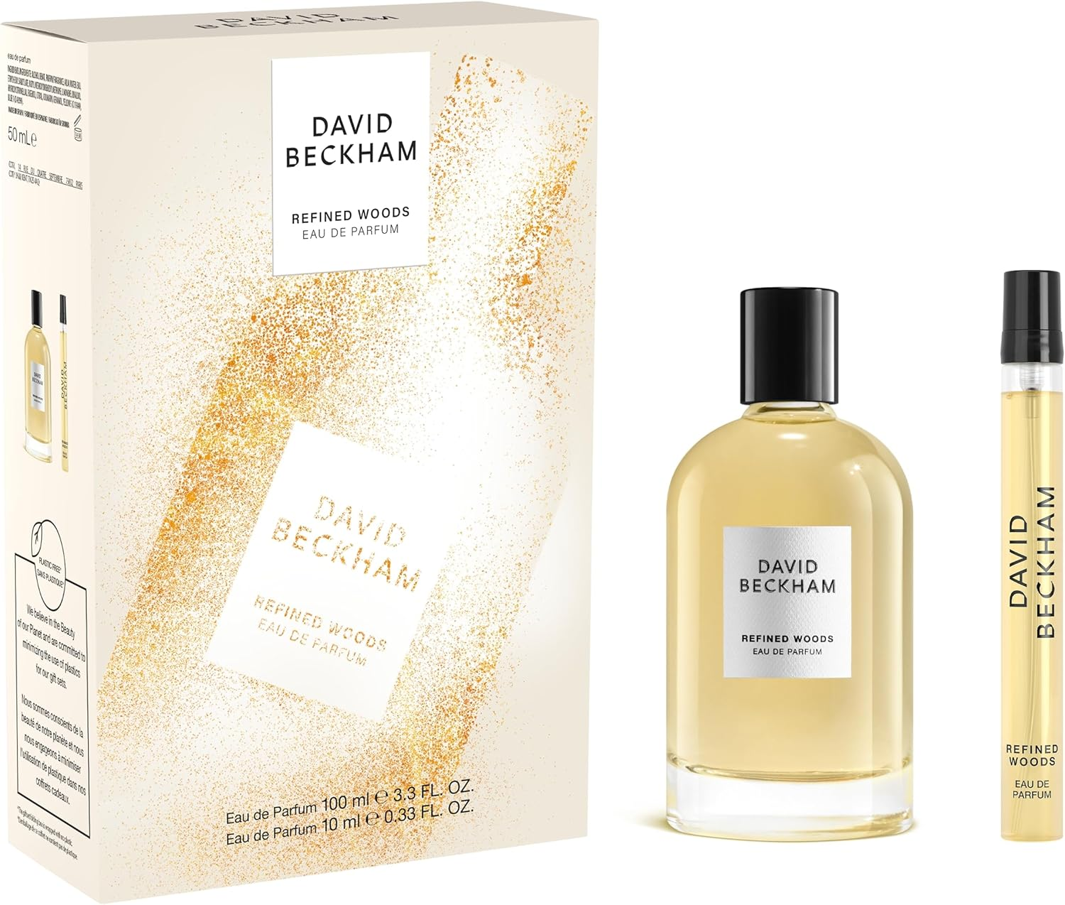 David Beckham Refined Woods Eau De Parfum and Travel Size Eau De Parfum Gift Set for Men, 100Ml + 10Ml image number 1