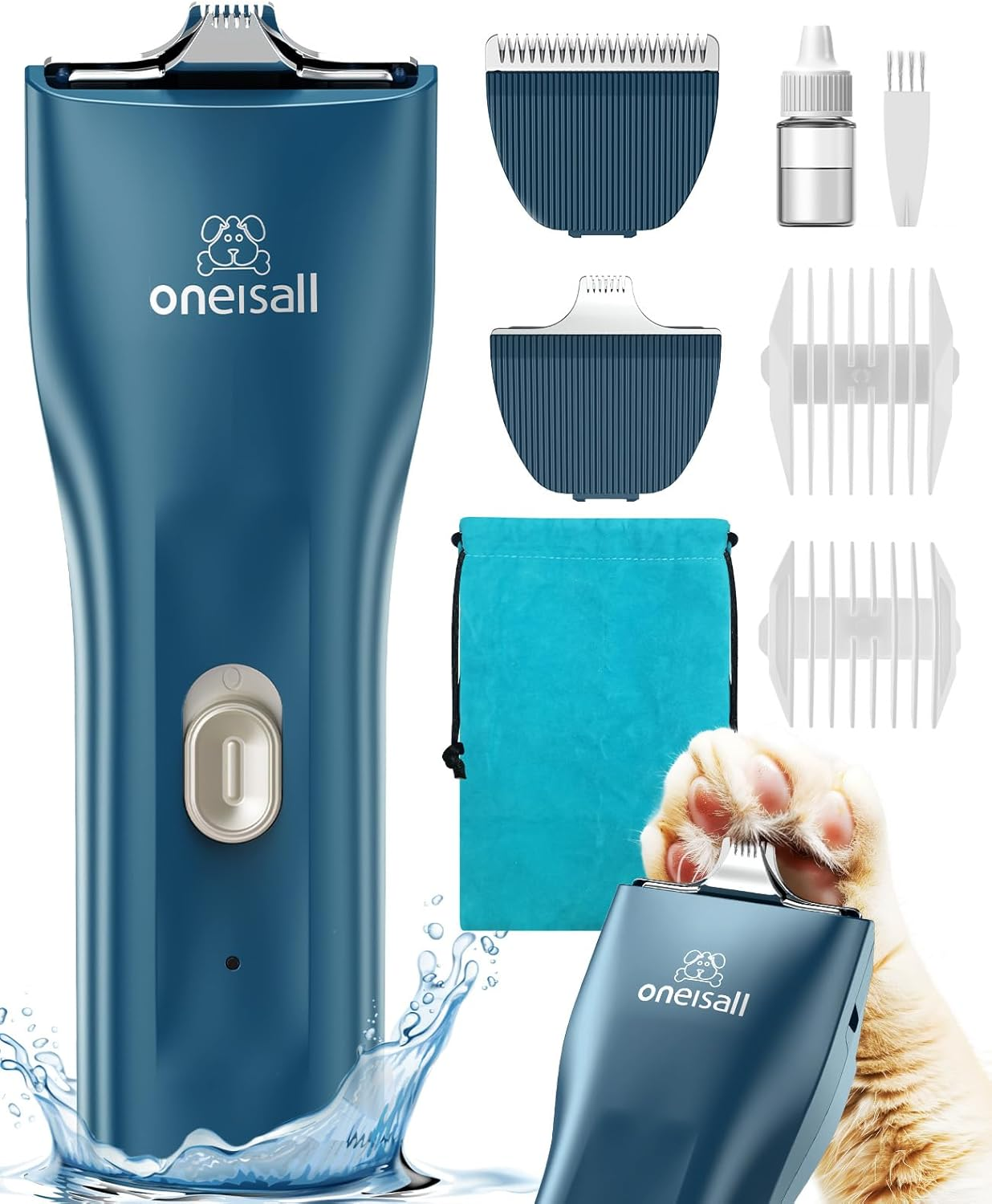 Oneisall Pet Clipper for Cat Matted and Long Hair - Quiet Cordless Shaver with Pet Hair Clippers image number 2
