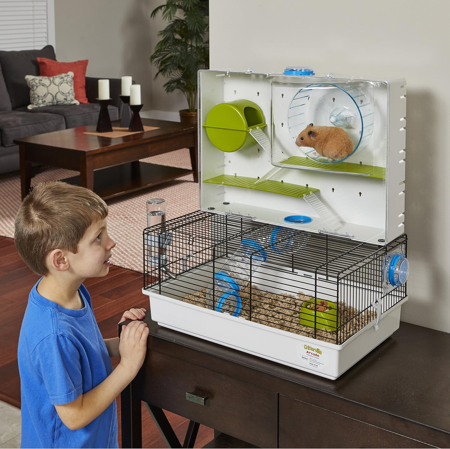 Midwest Homes for Pets Hamster Cage | Awesome Arcade Hamster Home (White) | 18.11 X 11.61 X 21.26 Inch image number 6