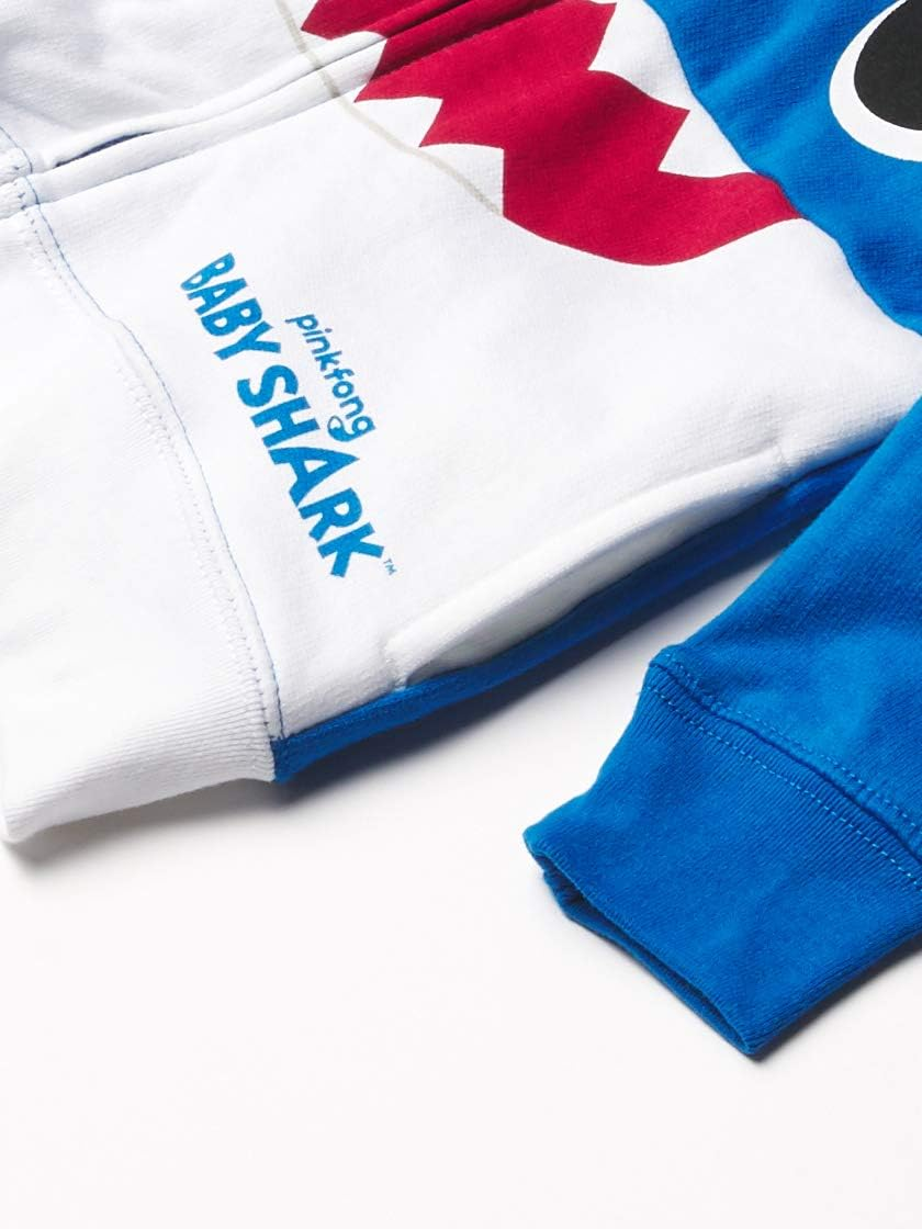 Pinkfong Boys Baby Zip up Big Face Hoodie-Daddy Shark image number 3