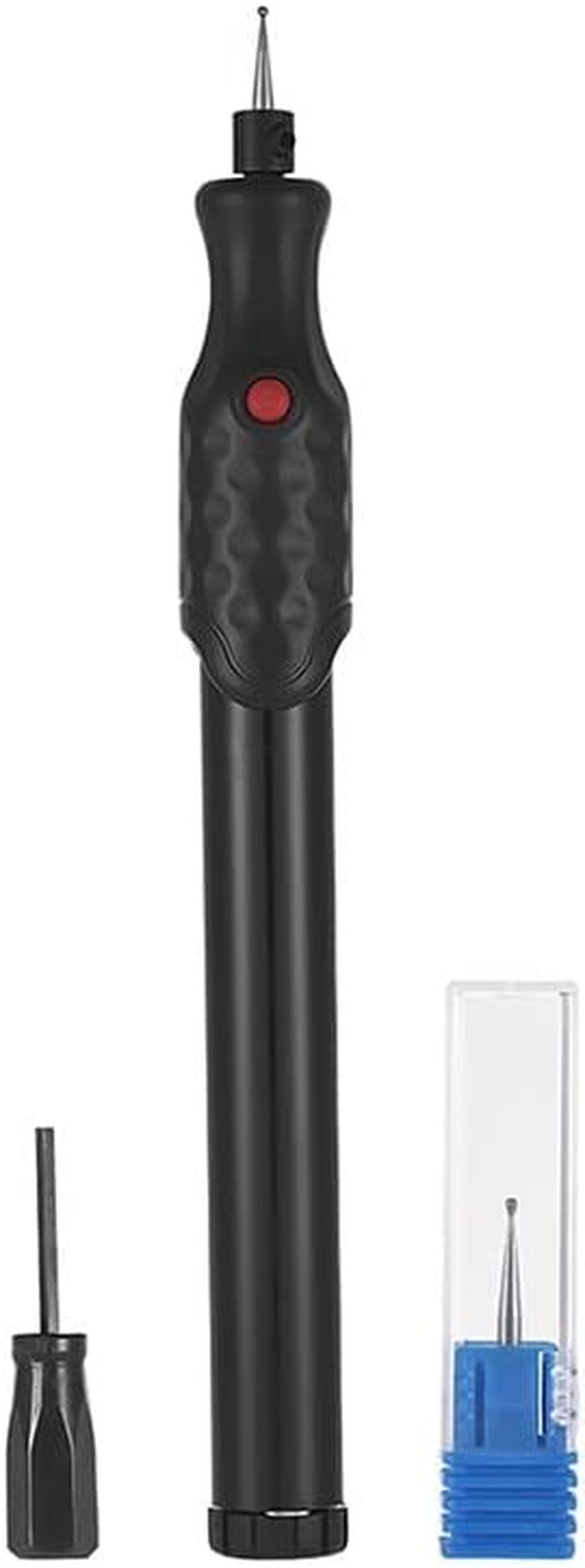 Tool Ceramic Metal Wood Engraving Pen Glass Electric Micro Engraver Diamond, 5.51X0.55 Inches, Includes Spare Grinding Head & Spanner