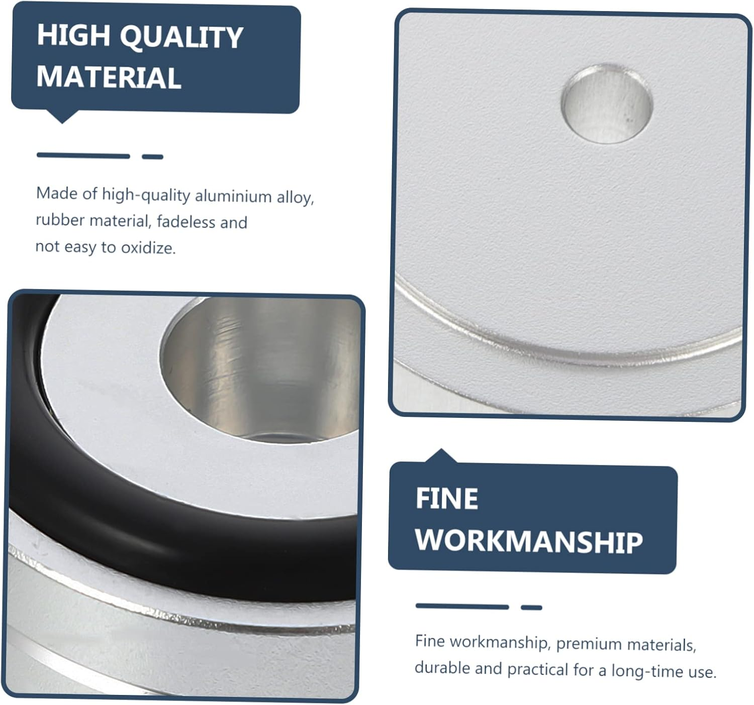 Happyyami 2Pcs Aluminum Alloy anti Vibration Feet Cushions for Hifi Audio Amplifier and Speaker Pads Silver Small Size Sound System Isolation Base for Home Theater and Studio image number 3