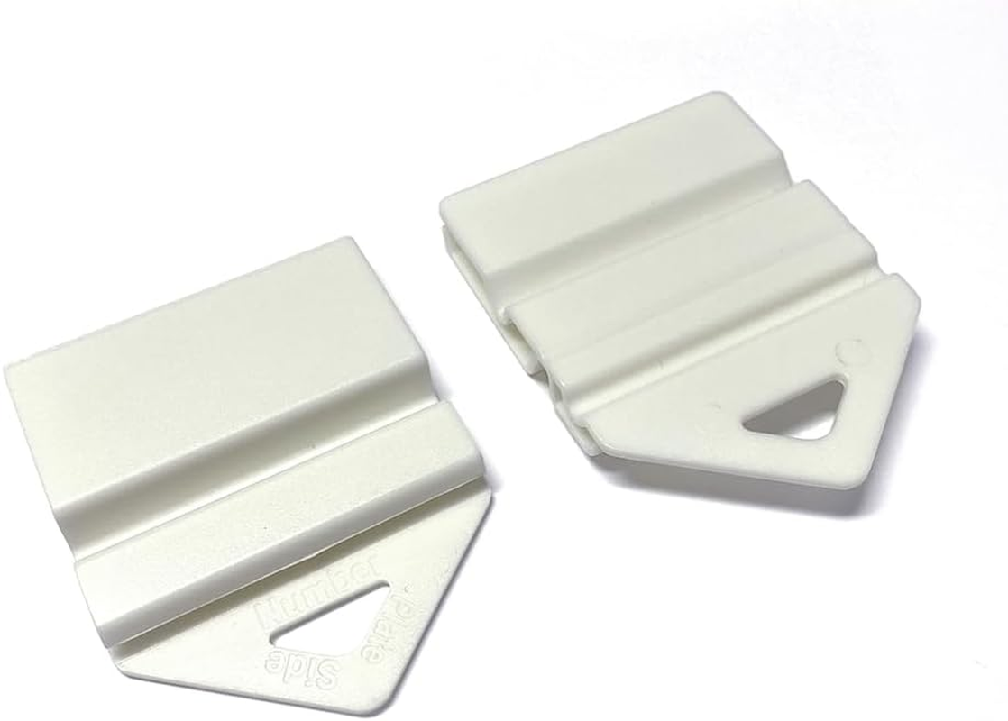 Clip It on Clips Easy to Attached & Removed from Licence Plate 2 Clip Only (White) - Black image number 6