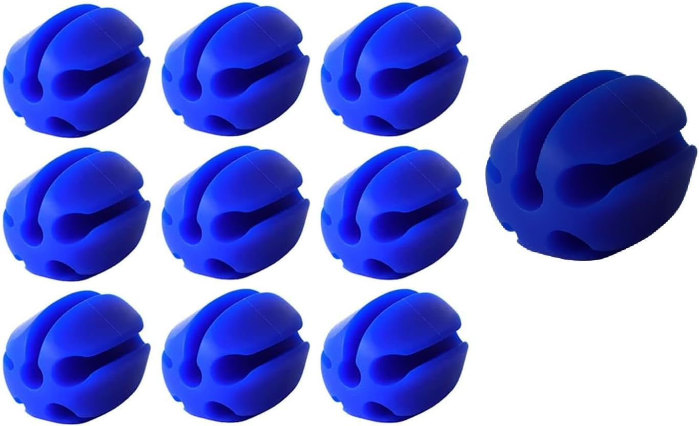 10Pcs Silicone Fishing Rod Holder Straps, 5 Hole Portable Fishing Rod Fixed Ball, Rubber Fishing Pole Clips Fly Fishing Accessories