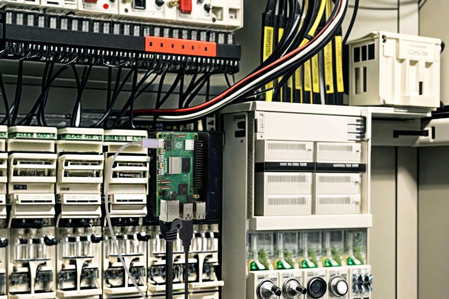 KKSB Raspberry Pi DIN Rail Clip Bracket - Compatible with Raspberry Pi 5, 4B, 3B and Other Sbcs with the Same Screw Hole Pattern - Powder-Coated Steel - 6X Clip-Mounting Positions image number 1