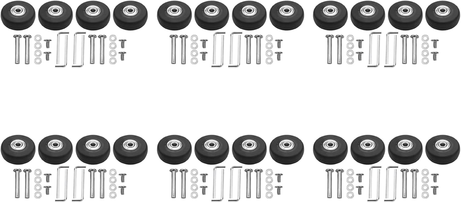 Barbuly OD 50Mm 24 Sets of Luggage Suitcase Replacement Wheels Axles Deluxe Repair Tool image number 6