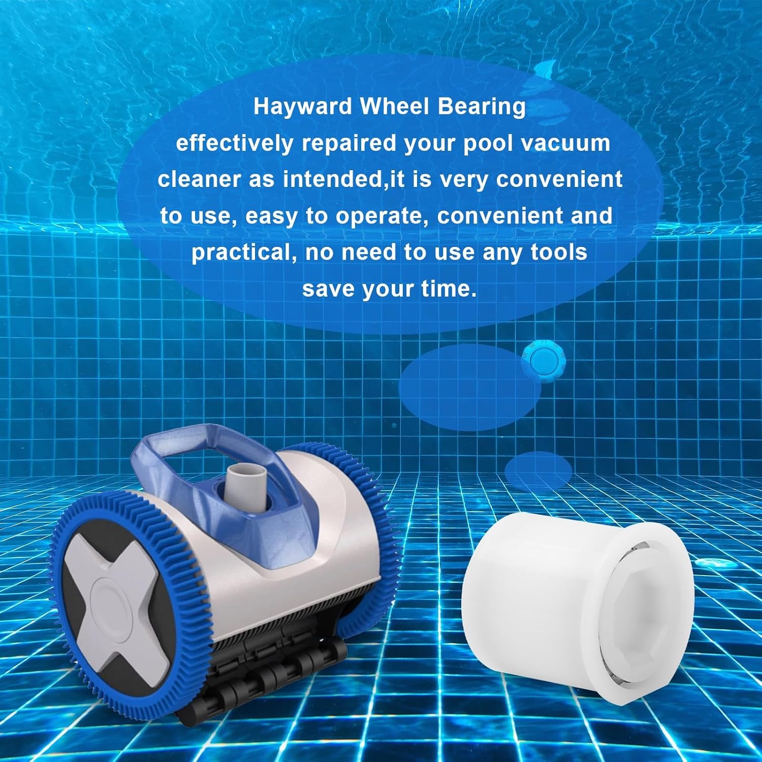 Arrogantf PVX976PK2 Wheel Bearing Compatible with Hayward Pool Cleaners Part for Aquanaut Poolvergnuegen Phoenix Pool Vacuum Parts Wheel Bearing 2 Wheel 4 Wheel Pool Cleaners Parts 200 400 450, 2 Pack image number 6