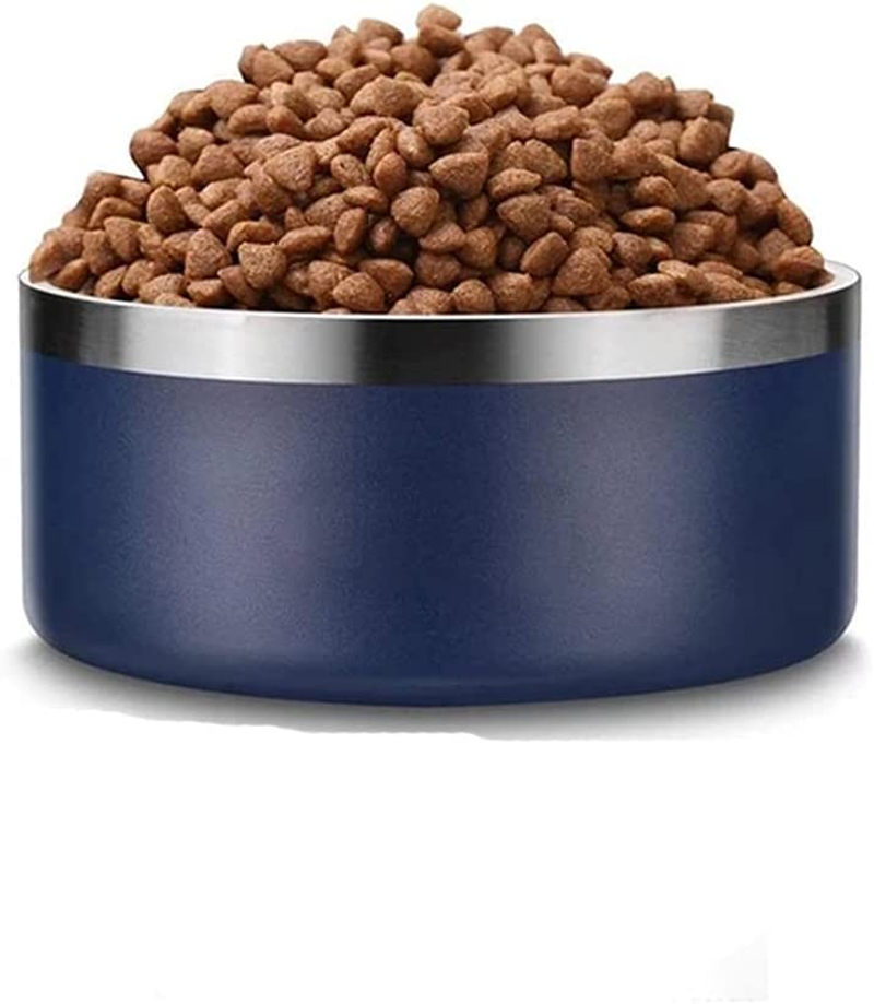 Gteller 32Oz 64Oz Stainless Steel Double Wall Dog Bowls,Bpa Free Non-Slip Pet Dishes,Cat Food&Water Bowl with Rubber Base(64Oz, Grey) image number 7