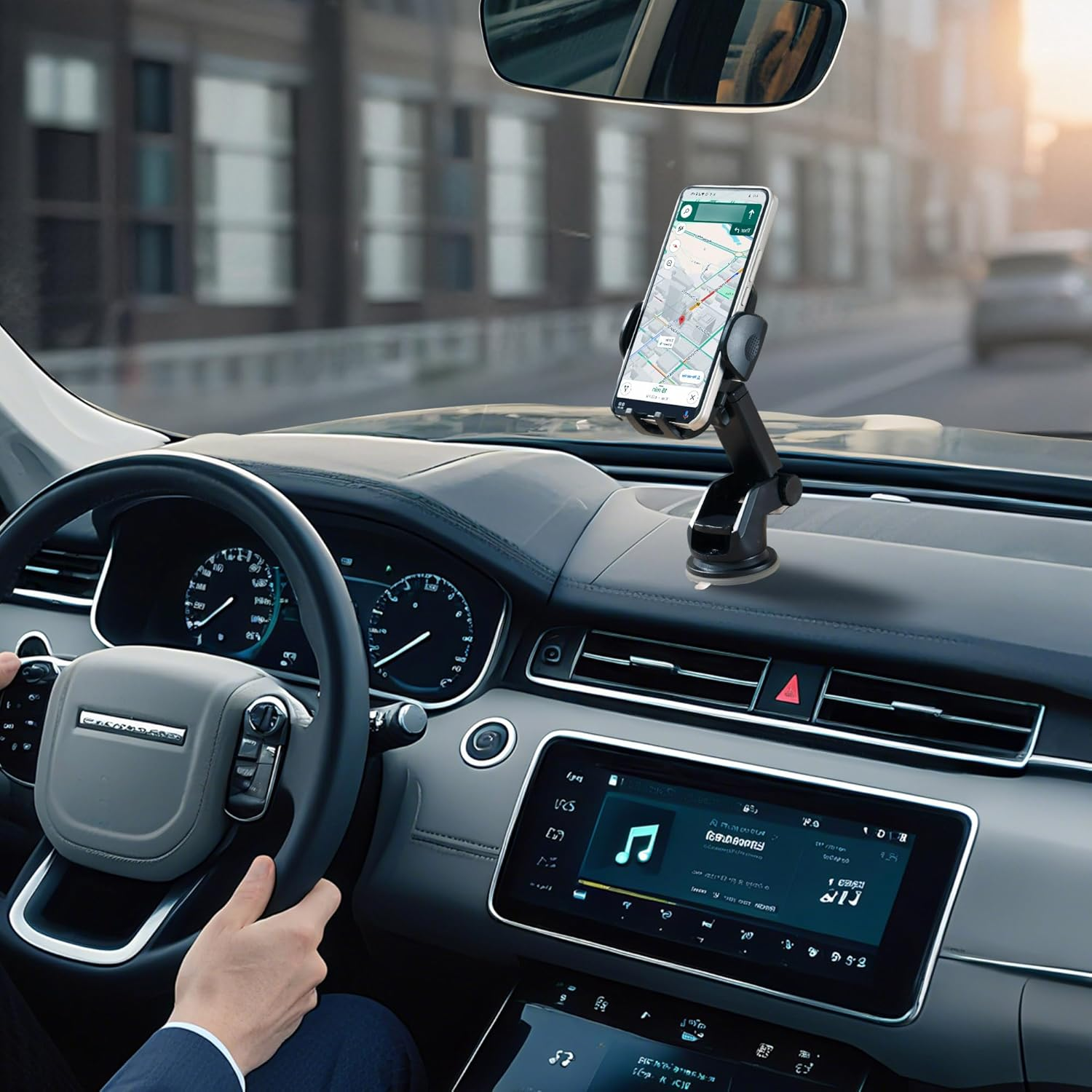 4In1 Car Phone Holder Mount, Universal Dashboard Windshield & Vent Phone Mount, Fits All Phones, Car Accessories for SUV Truck Van Iphone Samsung Note image number 2