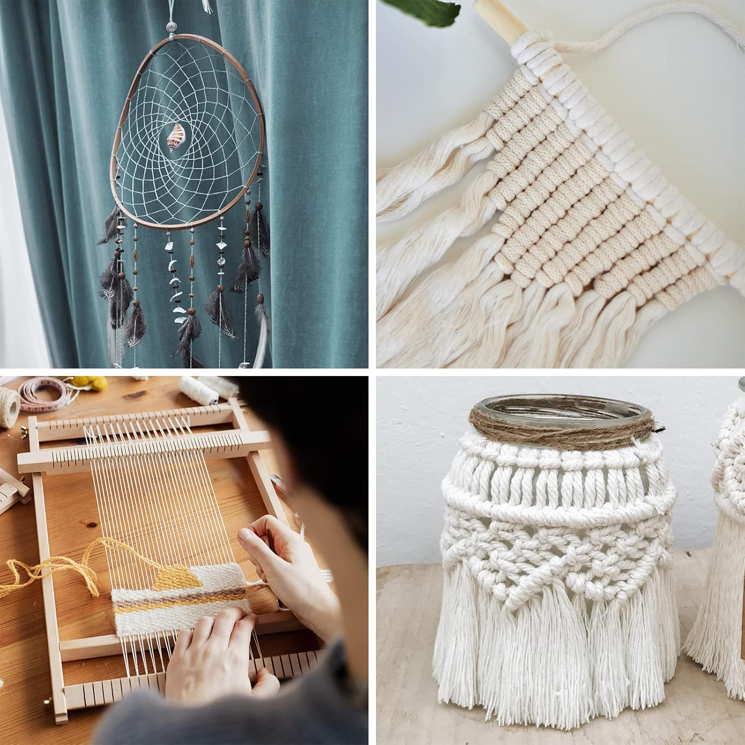 Ohtomber White Cotton Butchers Twine String - 328 Feet 2MM for Crafts, Bakers Twine, Kitchen Cooking Butcher Meat and Roasting, Gift Wrapping - Beige image number 3