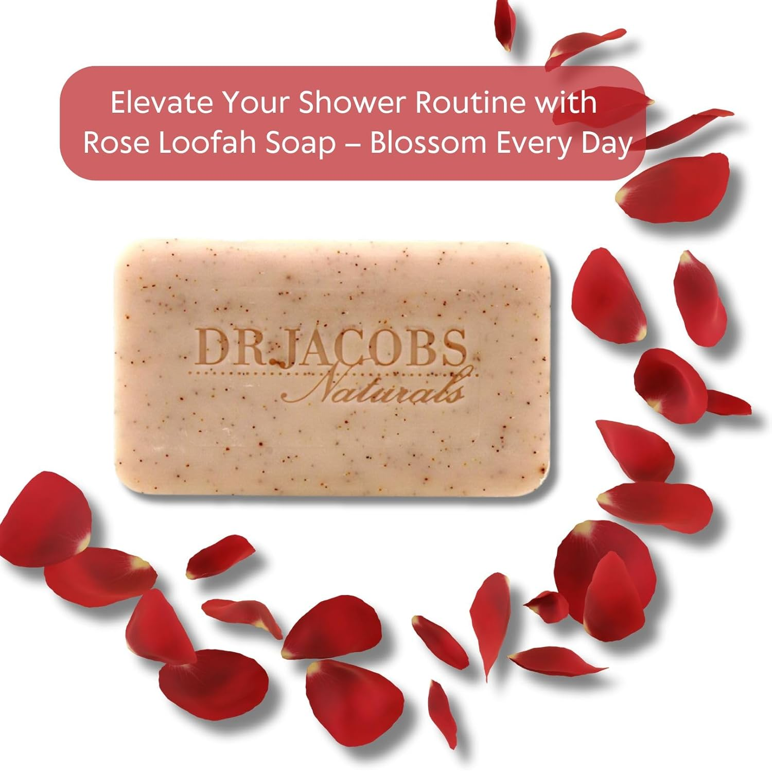 Dr Jacobs Naturals Lucy Rose Loofah Exfoliating Castile Soap image number 1