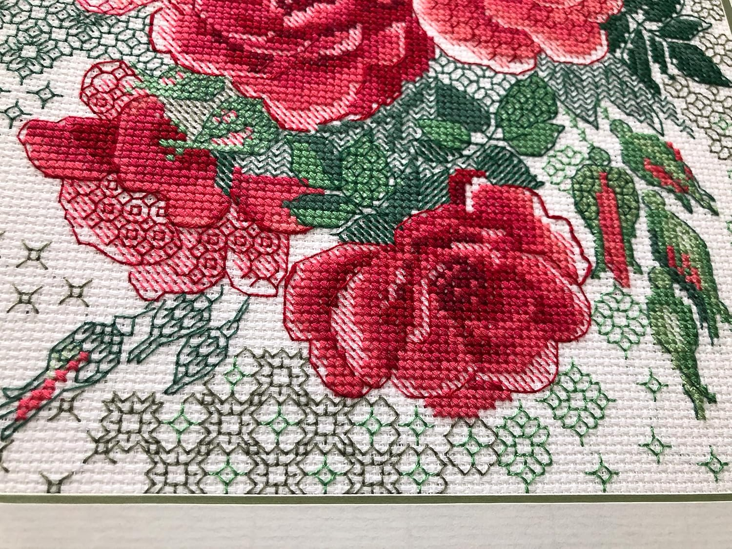 Riolis Blackwork Red Rose Hips Counted Cross Stitch Kit 20 X 20 Cm