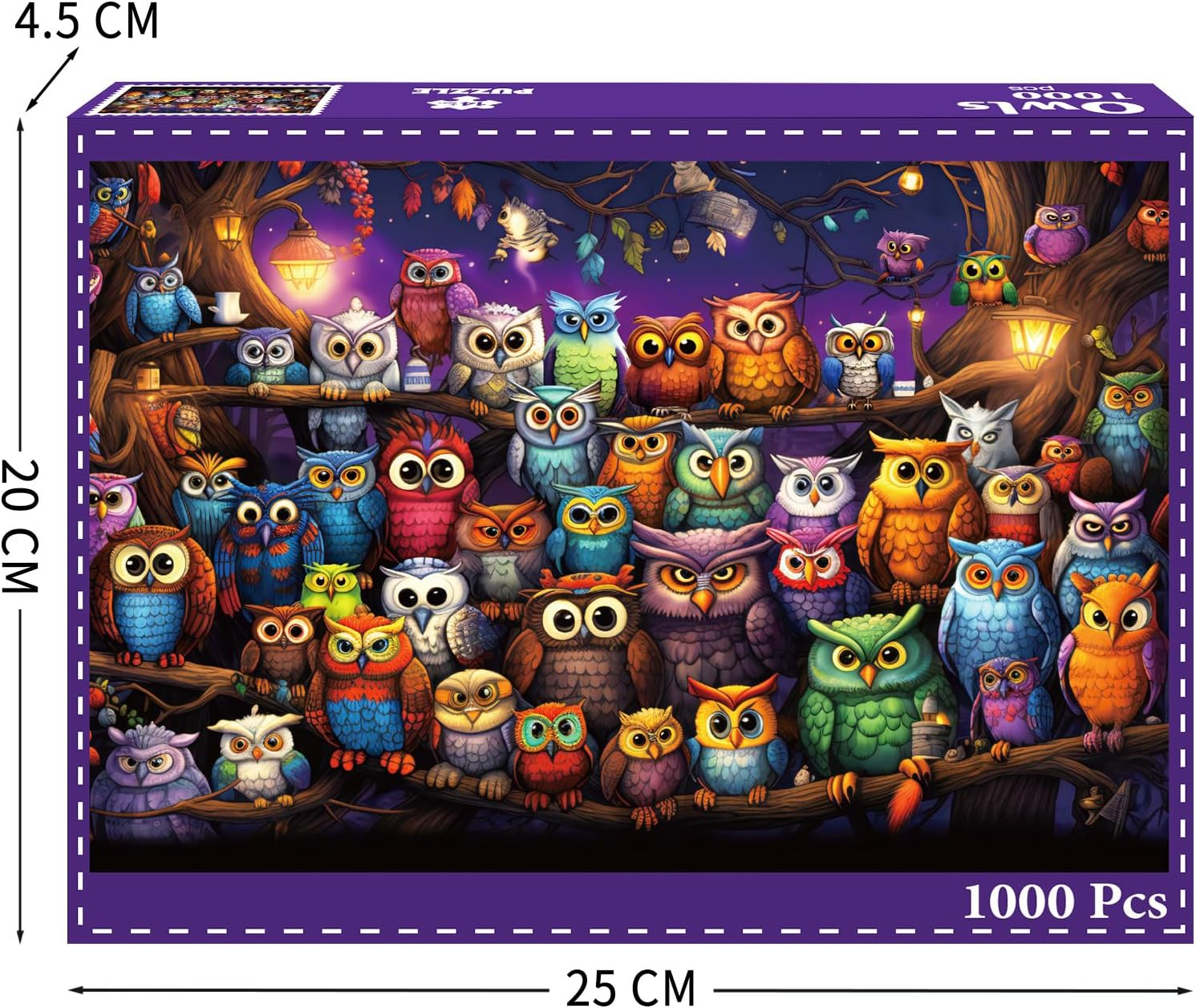 HUADADA Jigsaw Puzzles for Adults 1000 Pieces, Puzzles for Adults 1000 Piece, Challenging Game Toys, Impossible Puzzle, Family Decoration Puzzle - Owl Family