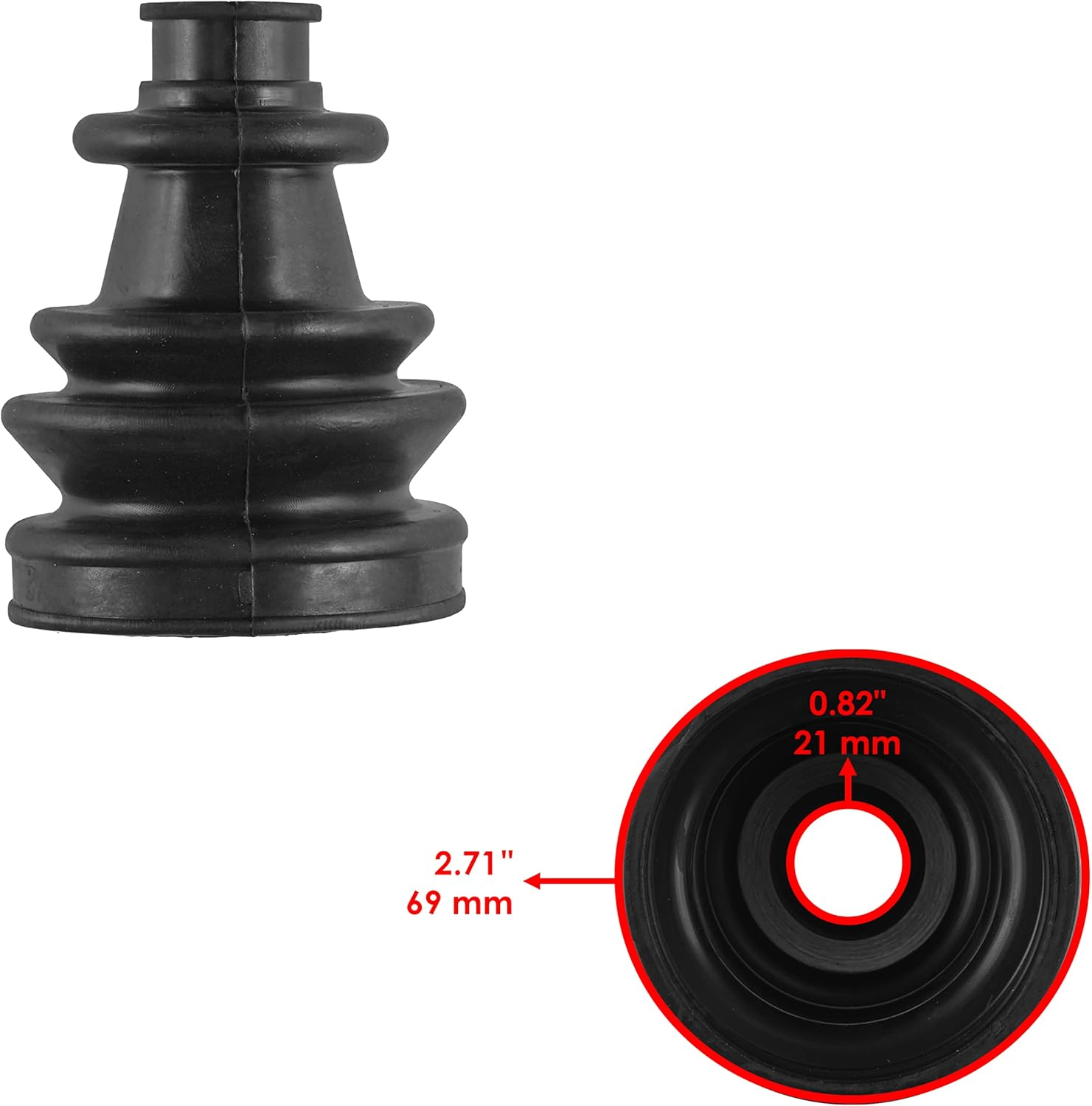 Caltric 2 Front Right Left Axle CV Boot Kit Compatible with Polaris Ranger XP 900 Eps 2013 2014-2019 image number 6