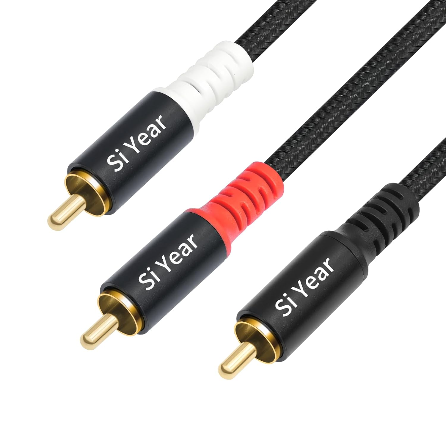 Siyear RCA Y Splitter Cable, 1 Male to 2 Male RCA Adapter Audio Cables,Subwoofer Cable for Amplifiers/Tv/Subs/Amps/Hi-Fis/Home Theater/Receivers 6.6FT/2M image number 2