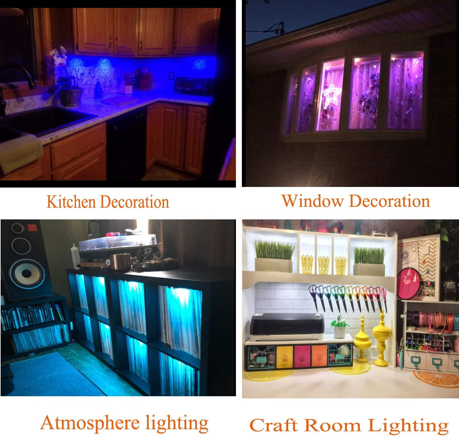 AIBOO RGB Color Changing LED under Cabinet Lighting Kit 4 Packs Aluminum Slim Cabinet LED Puck Lights for Kitchen Counter Wardrobe Counter Furniture Shelf Ambiance Christmas Xmas Decoration Lighting image number 5