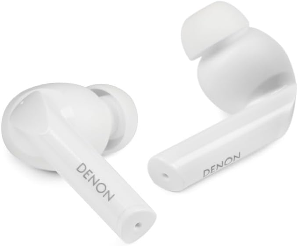 Denon AH-C840NCW True Wireless Earbuds, Bluetooth 5.3, Adaptive Hybrid Noise Cancelling, IPX4 Water Resistant, White image number 1