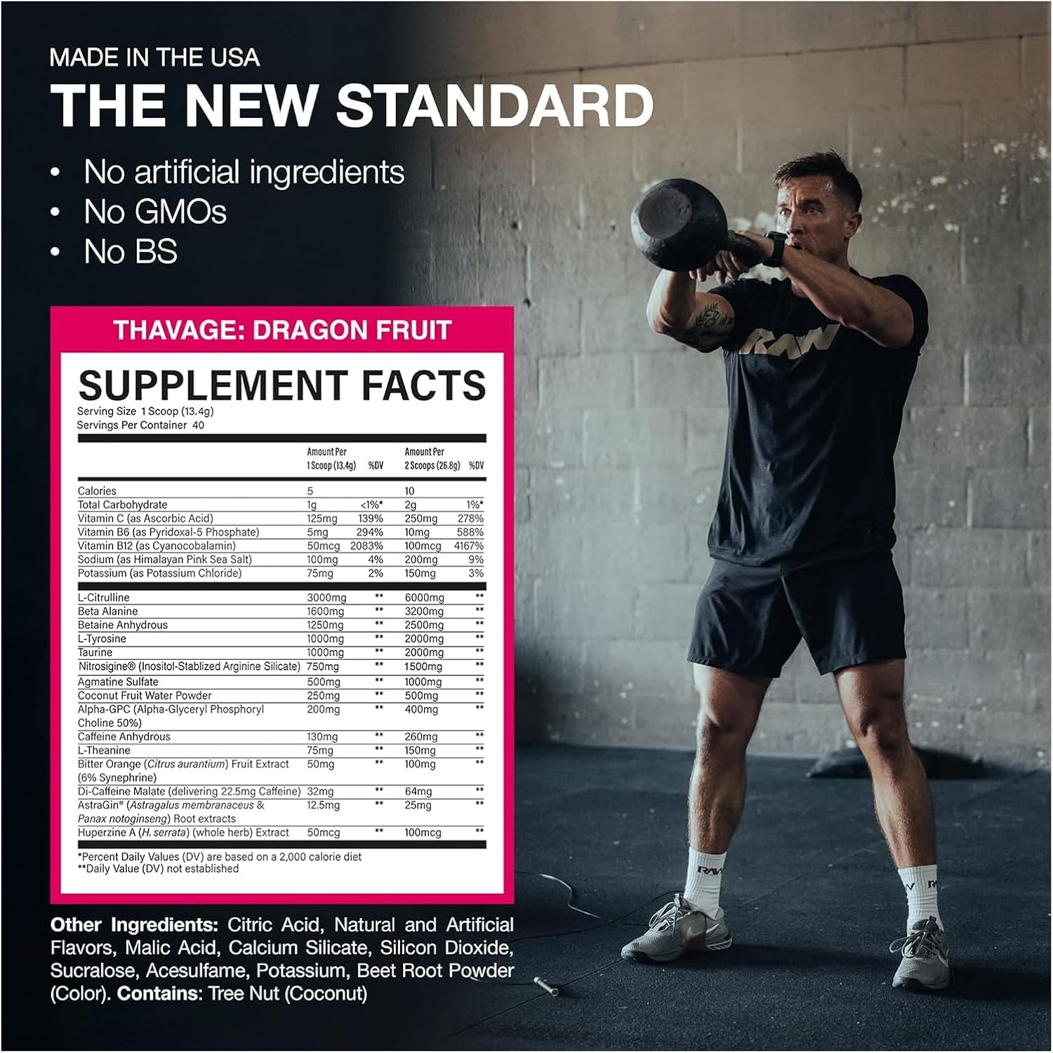 Raw Nutrition Cbum Dragon Fruit Thavage Pre-Workout Powder 512 G