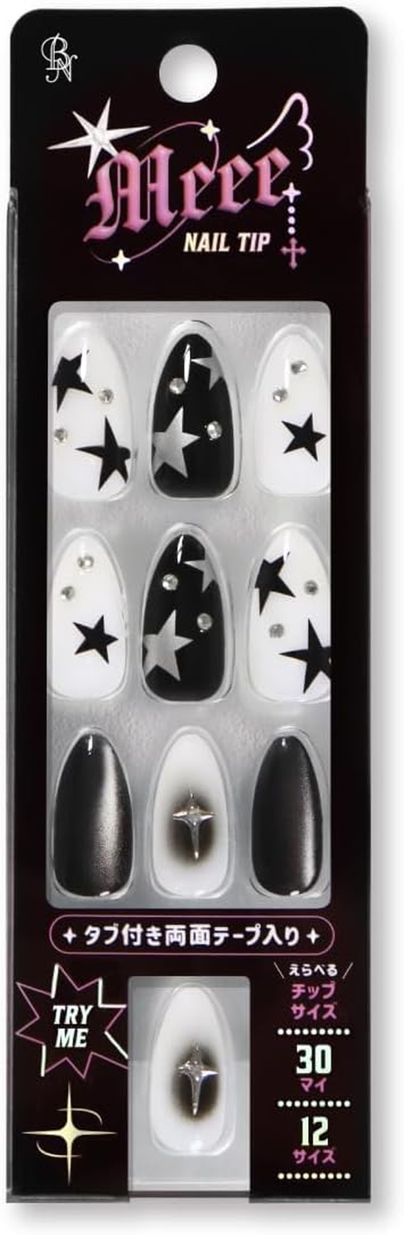 Meee NAIL TIP Nail Tips GAN-03 (30 Sheets / 12 Sizes)