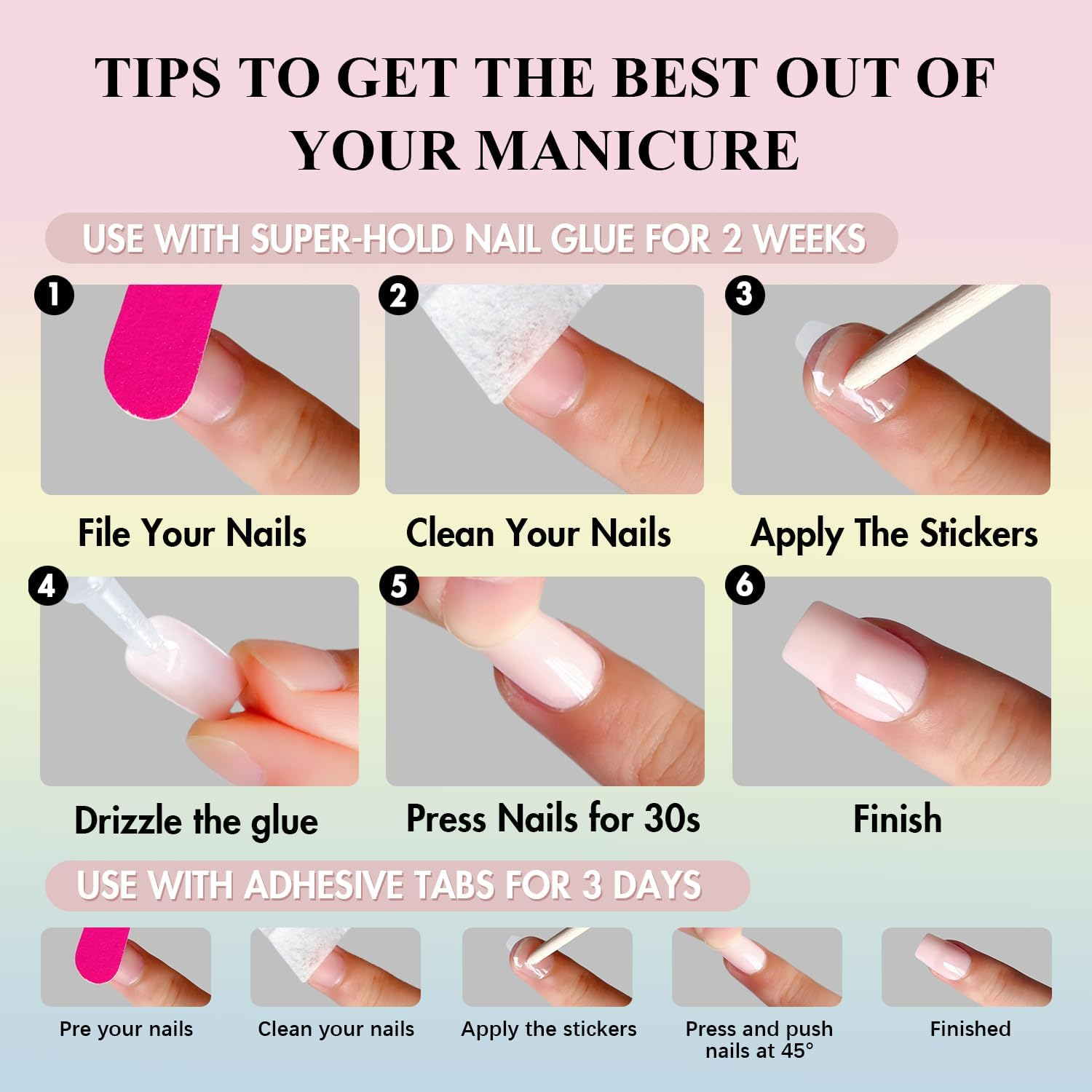 Kqueenest White Press on Nails Short Almond, Short False Nails with Glue, Solid Milky White Fake Nails Press Ons Stiletto, Glossy Opaque, Reusable Soft Gel Stick on Nail for Women, 30 Pcs - Blue image number 7