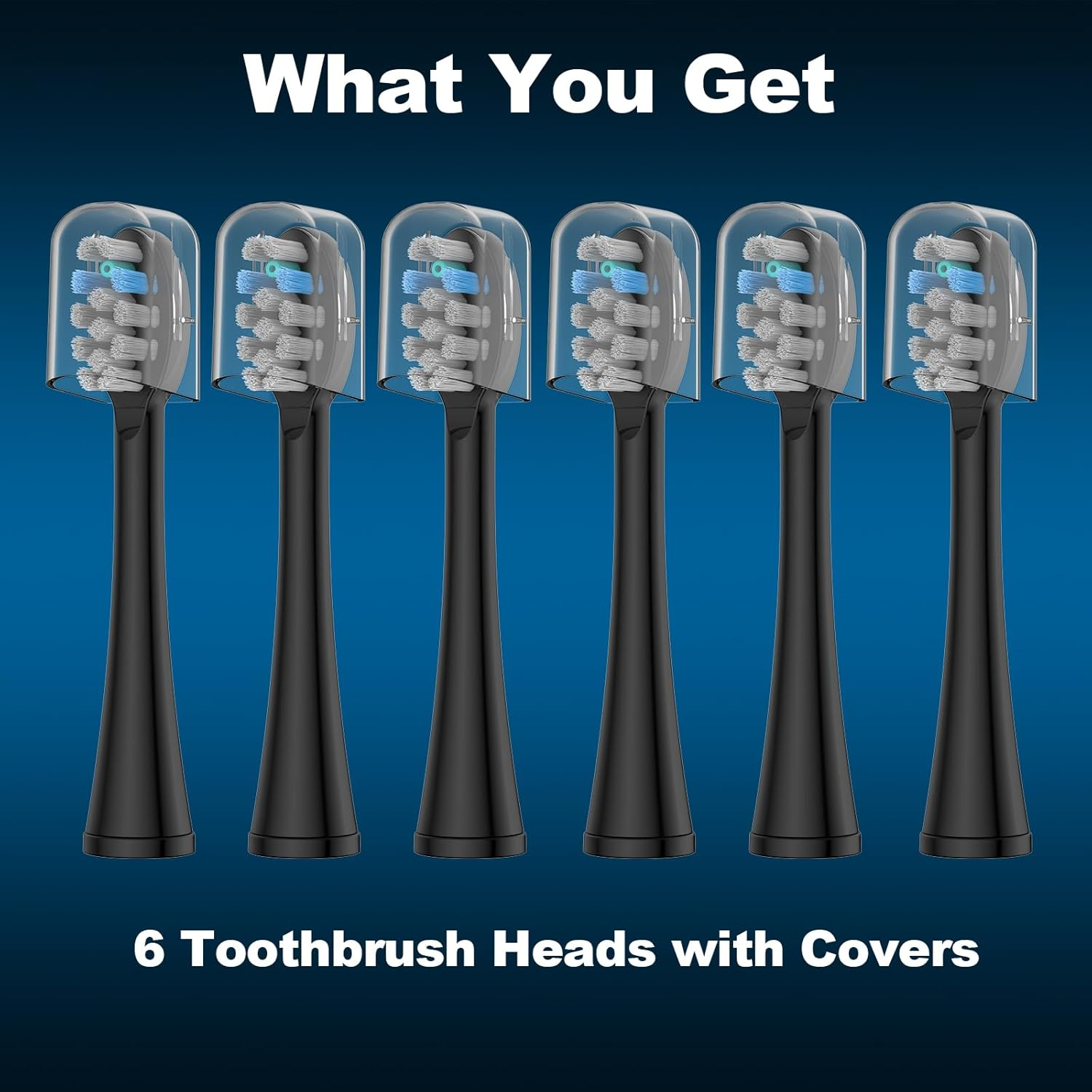 Fitmount 6 Pack Toothbrush Replacement Heads Compatible with Waterpik Sonic Fusion 2.0, Fitmount Flossing Brush Head Fit for Water-Pic SF-01W SF-02W and 2.0 SF-03 SF-04 image number 4