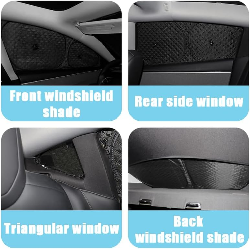Wedoi Upgraded Camping Privacy Curtain 8 Pieces for Tesla Model 3 2017-2025 Window Sunshade for Model 3 Highland Camping Shades Windshield Sunshade Privacy Screens Fortesla Accessories image number 2