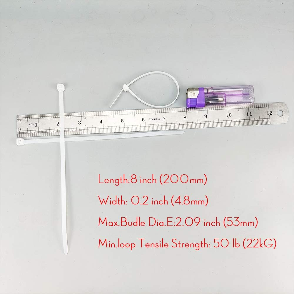 Fay Bless Cable Ties (8" 100Pcs White) image number 5