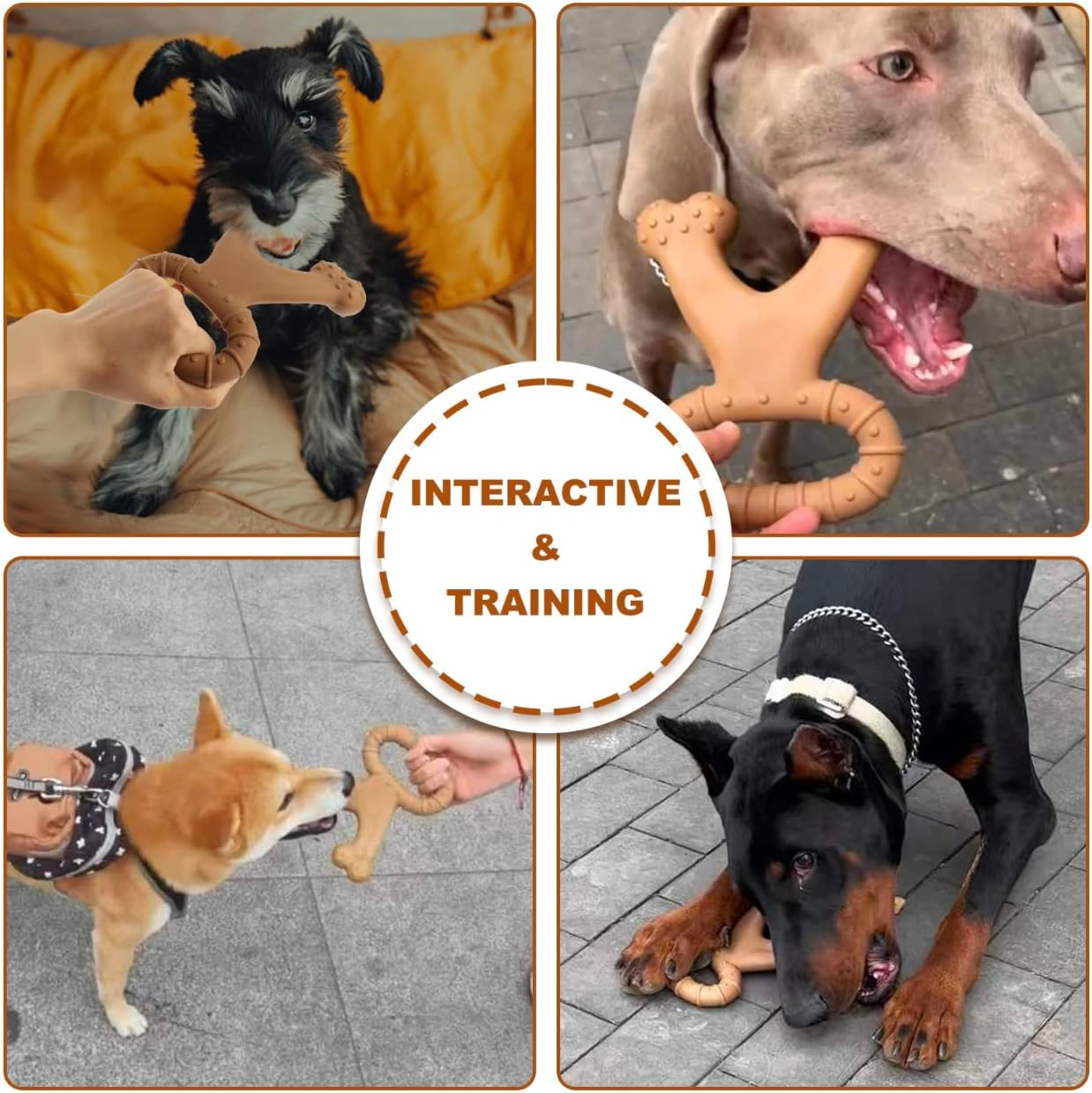 VCCLFSIA Durable Dog Chew Toy for Aggressive Chewers, Real Beef Flavor, Dog Chew Bones for Large, Gigant and Medium Dogs, Pitbull