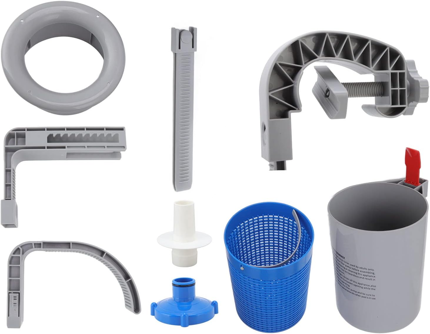 Pool Skimmer Kit, Plastic Wall Mount Surface Skimmer with Basket for above Ground Pools, Stock Tank, Automatic Swimming Pool Cleaning Equipment, Pool Maintenance Kit Pool Filter image number 4