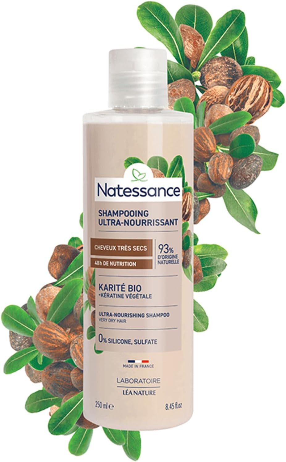 NATESSANCE Karit&eacute;/Keratin Vegetable Shampoo 250 Ml image number 1