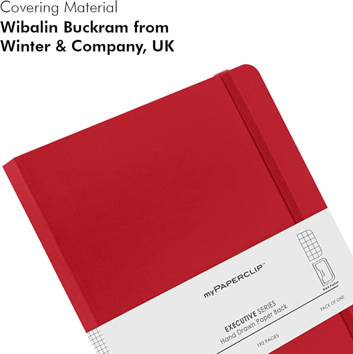 Mypaperclip Executive Series A5 Checks/Square Grid Notebook | 192 Pages, 80 GSM, Soft Cover, A5 (5.83 X 8.27 In) | Flat Lay | Bookmark, Elastic Closure & Back Pocket | Red image number 6