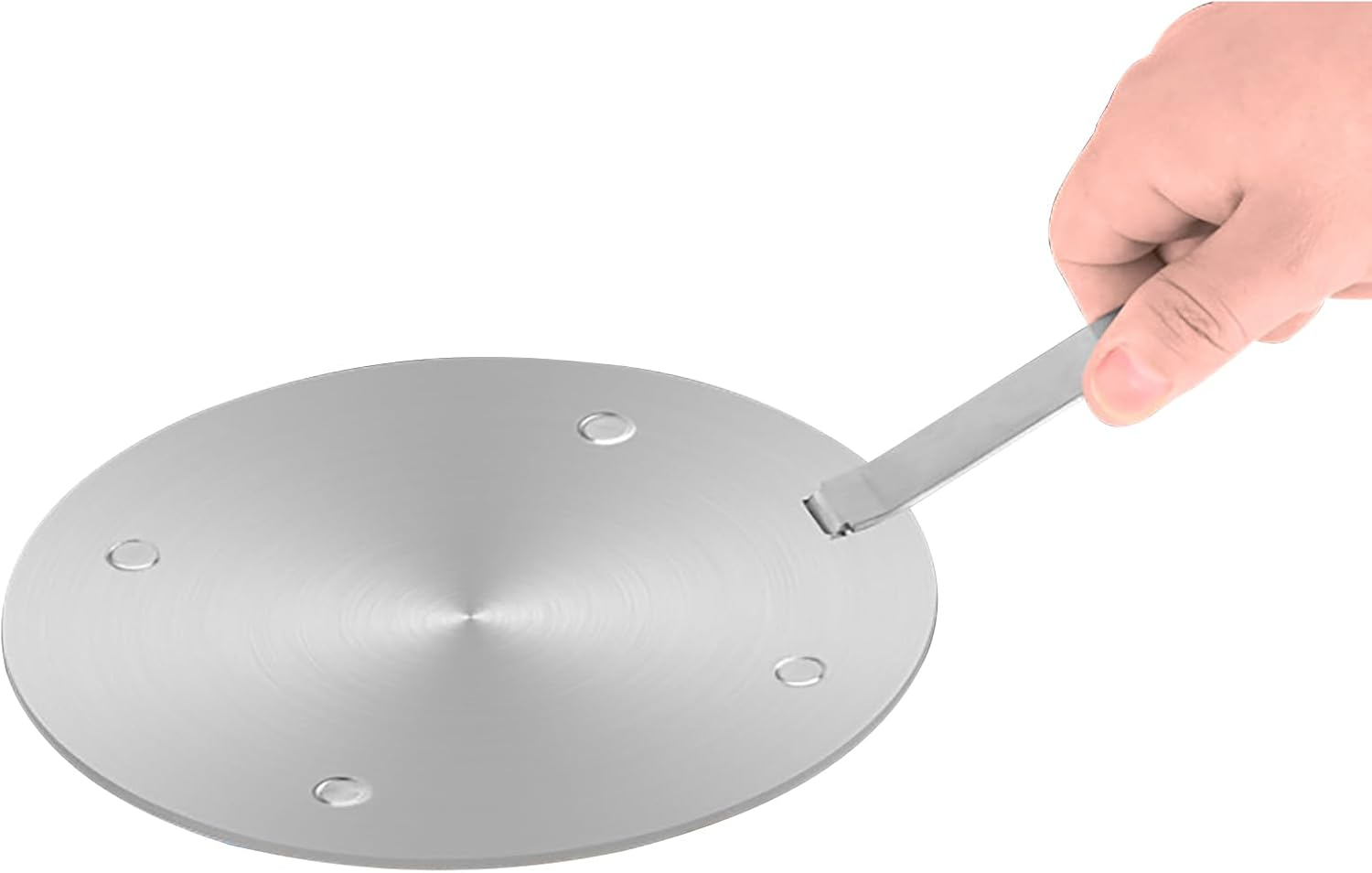 Jascherry 28Cm Heat Diffuser Plate, Stainless Steel Cooking Induction Adapter Simmer Plate for Electric Gas Glass Cooktop Hob Ring, Induction Cooktop Converter Plate with Handle, Rose Gold(D)