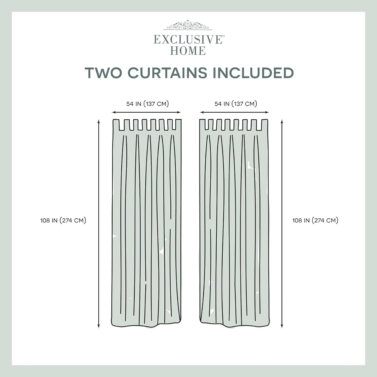 Exclusive Home Curtains Biscayne Indoor/Outdoor Two Tone Textured Tab Top Curtain Panels, 54X108, Sand image number 4