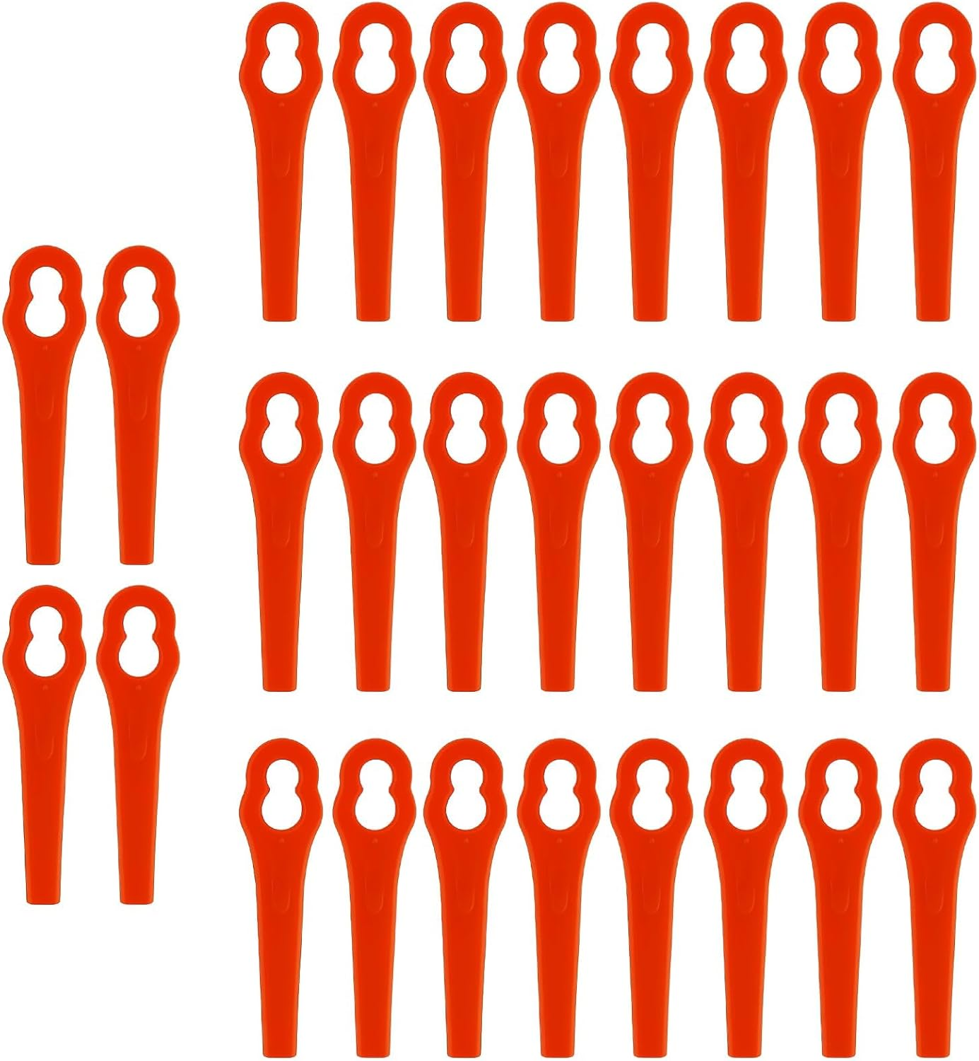 30 Pack Trimmer Blades for Ozito, Durable Plastic Replacement Blades for Garden Trimmers, 8.3Cm X 2Cm Large Hole Design, Suitable for Lawn Maintenance and Weed Control image number 3