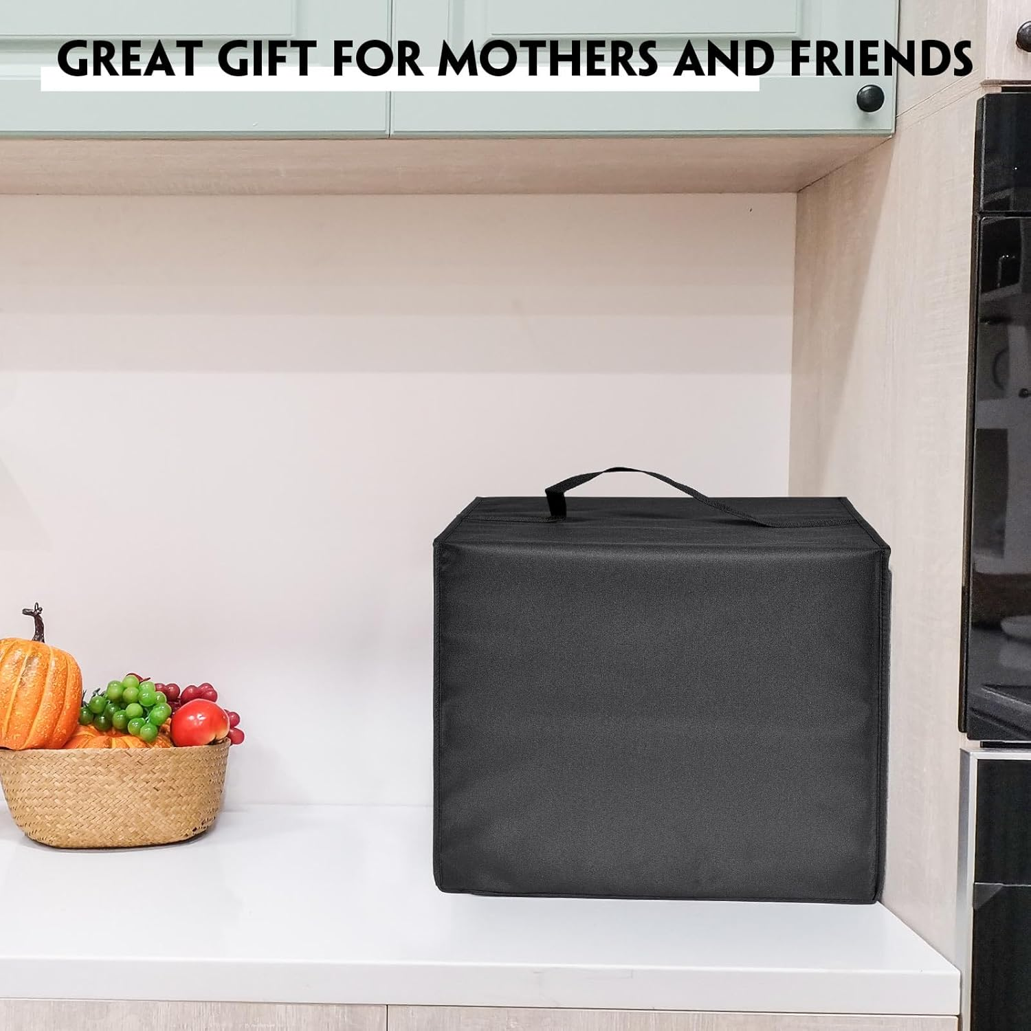 Airmsa Waterproof Universal Dust Cover for Coffee Machine, Compatible with De'Longhi Magnifica S/Evo, Philips Series 2200/3300/5400, Melitta Solo and More, Black, Modern Style, 40 X 26 X 44 Cm image number 3