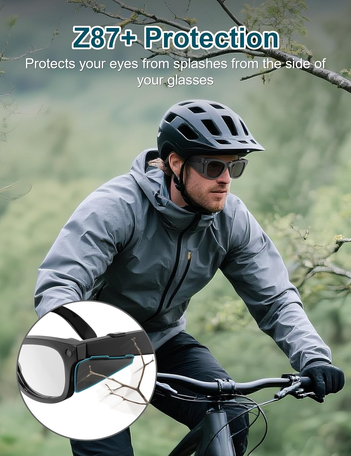 Rcstyle Hibloks Side Eyewear Shields Compatible with Ray-Ban Meta/Oakley Meta HSTN Safety Smart Glasses, Durable, Lightweight and Comfortable image number 3