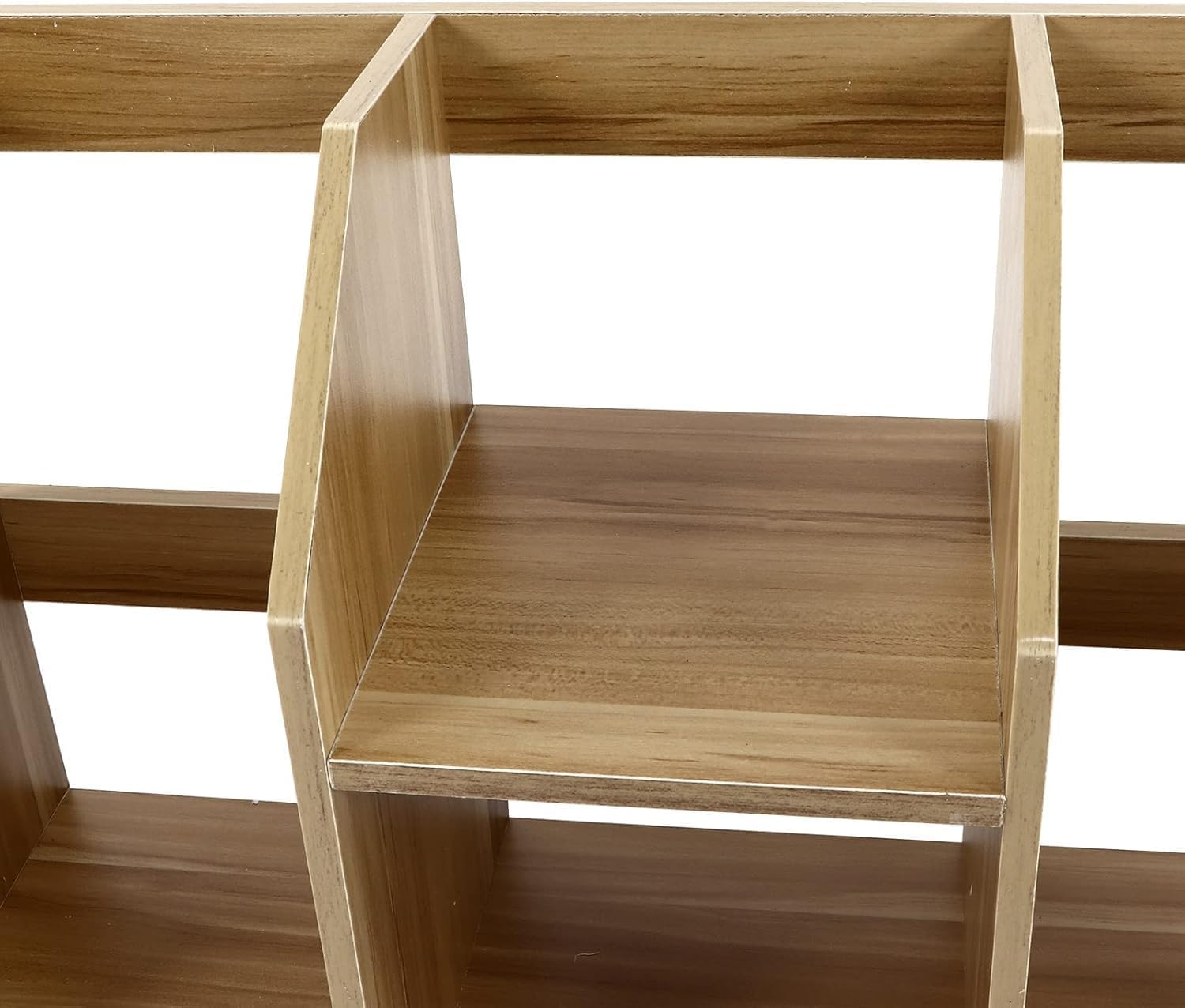 Hbluefat Desktop Bookcase/Bookshelf, Wood Desk Storage Organizer,Tabletop Multifunctional Storage Shelf for Home Office (Black) - White image number 4