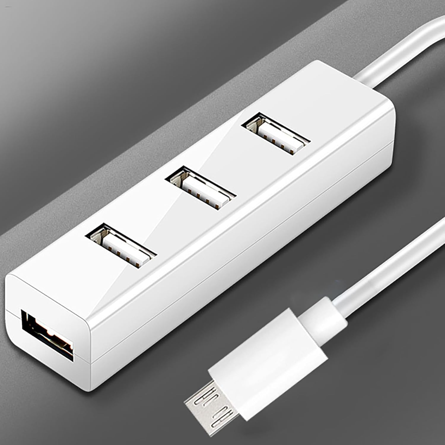 Tunghey Micro USB 2.0 Hub, Micro USB to USB 4 Port OTG Hub for Ras-Pberry Pi Zero (White) image number 6