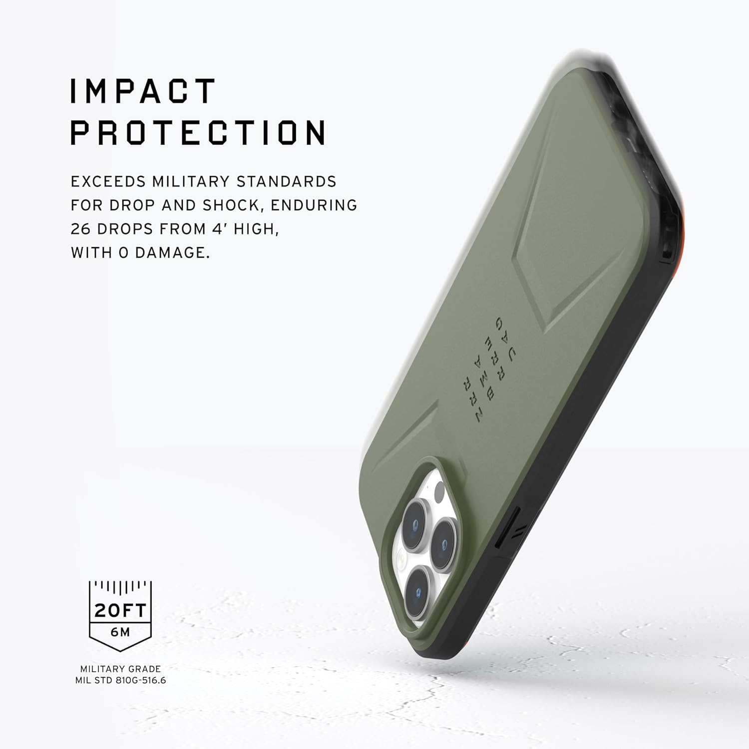 UAG Civilian Case with Magsafe for Iphone 15 Pro Max, Olive Drab - Green image number 4