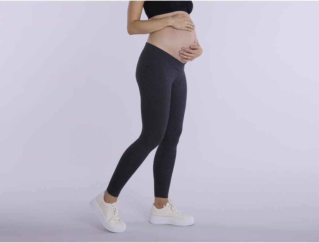 Motherhood Maternity Womens 97338 Bump Start 2 Pack under Belly Full Length Leggings Leggings image number 5