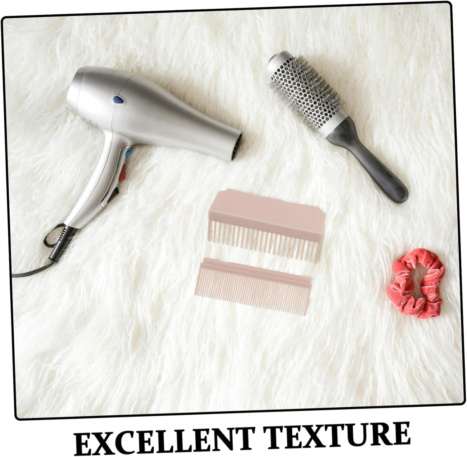 FONDOTIN 2Pcs Carbon Fiber Hot Comb Straightener Removable Clip Hair Brush Attachment for Women Men Salon Smoothing Styling Tool with Teeth Heat Resistant Travel Friendly Hair Styling image number 2