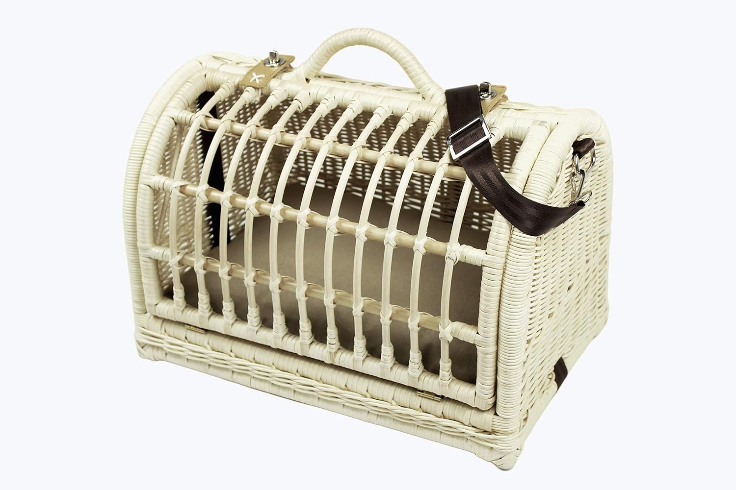N4 Style Rattan Carrymine Cat Bed Pet Natural image number 1