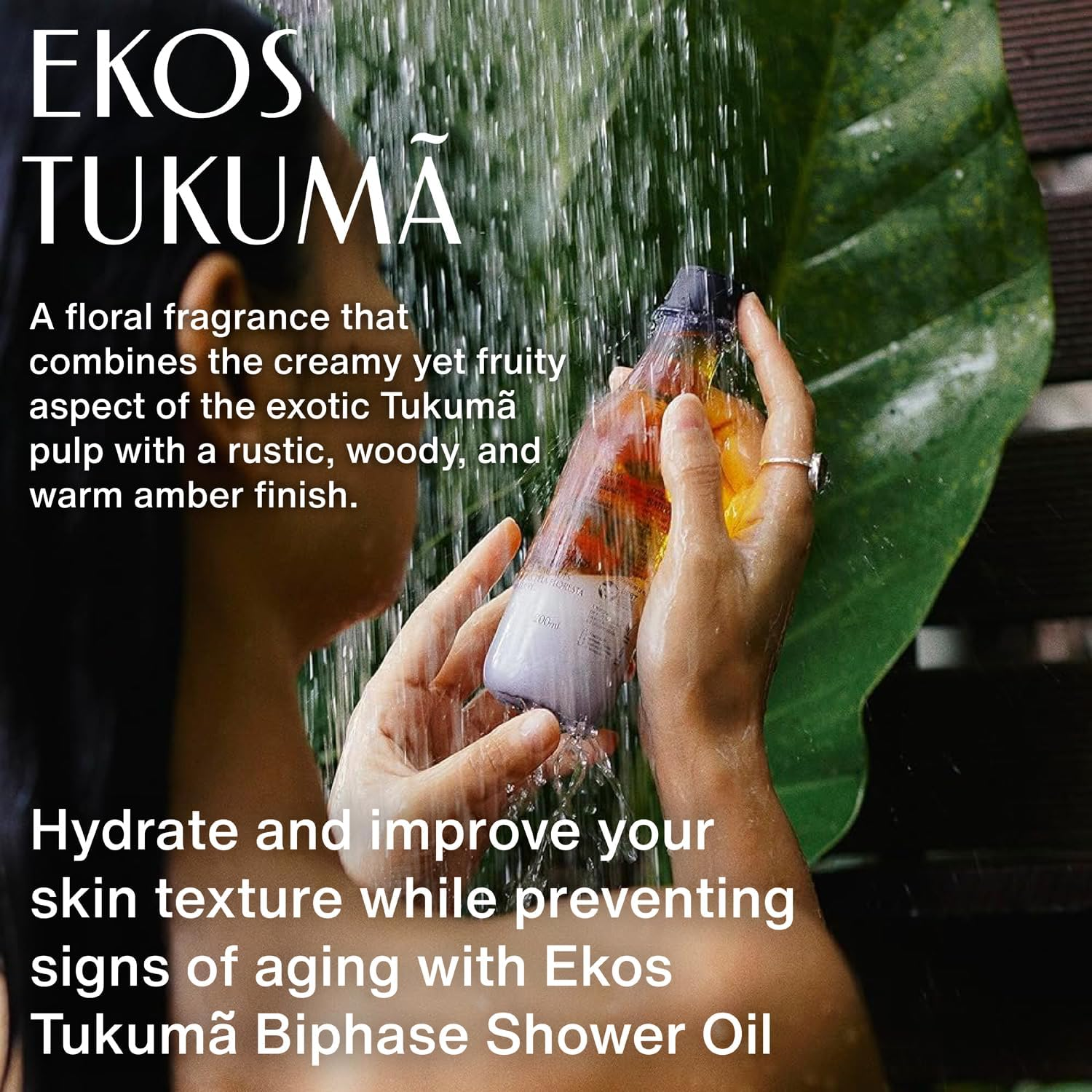 Natura - Ekos Tukum&atilde; Biphase Shower Oil - Replenishing In-Shower or Bath Body Oil - Anti-Signs - Scented - Bath Oil - Skin Moisturizer - Vegan Skin Care - Brazilian Beauty Secrets - 6.7 Fl Oz (200Ml) image number 4