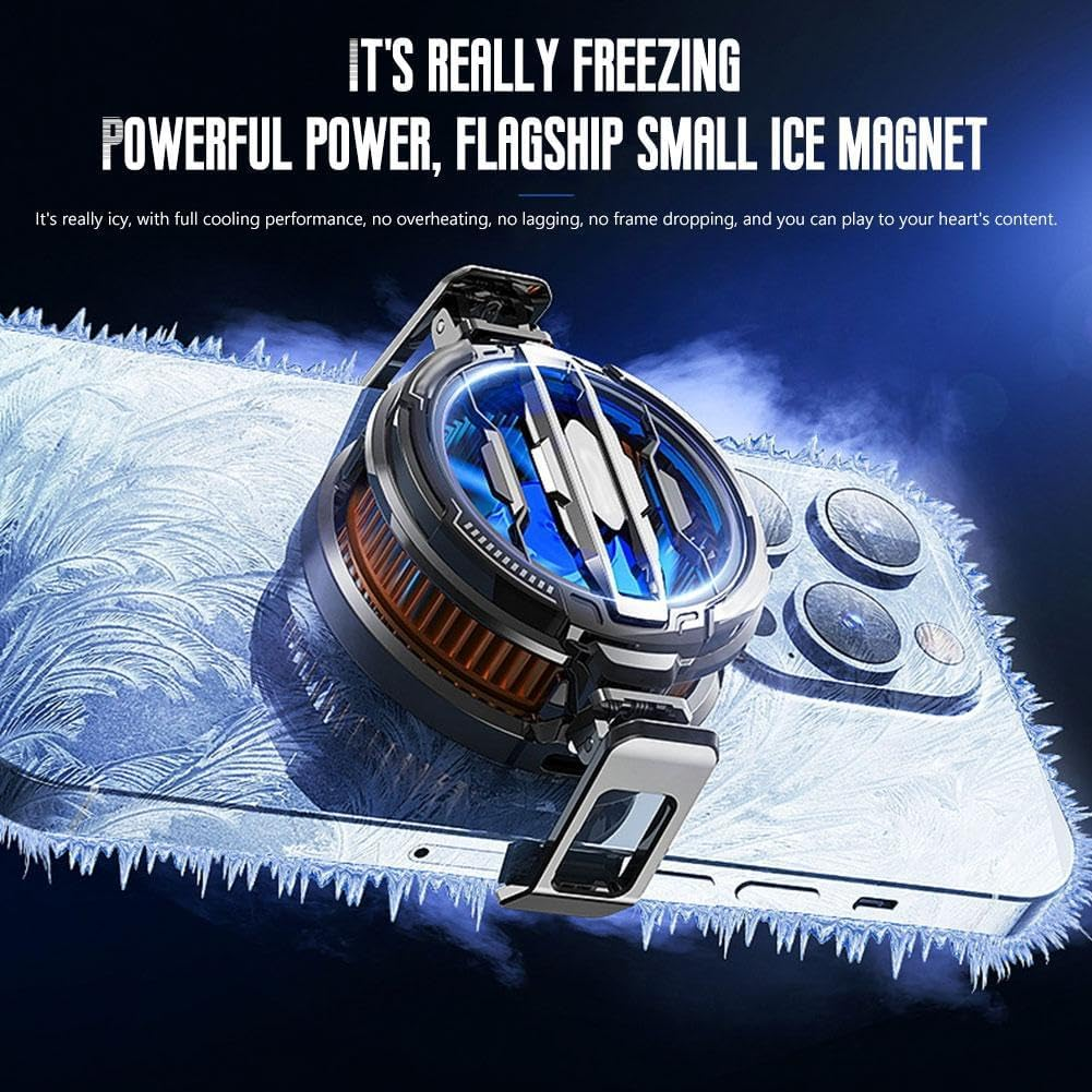 Magnetic Phone Cooler Cell Phone Cooler CX07 Phone Fan Cooler,Mobile Phone Cooling Fan,Cell Phone Cooler,Portable Lightweight Mobile Phone Cooling Fan,Suitable for All Smartphones image number 6