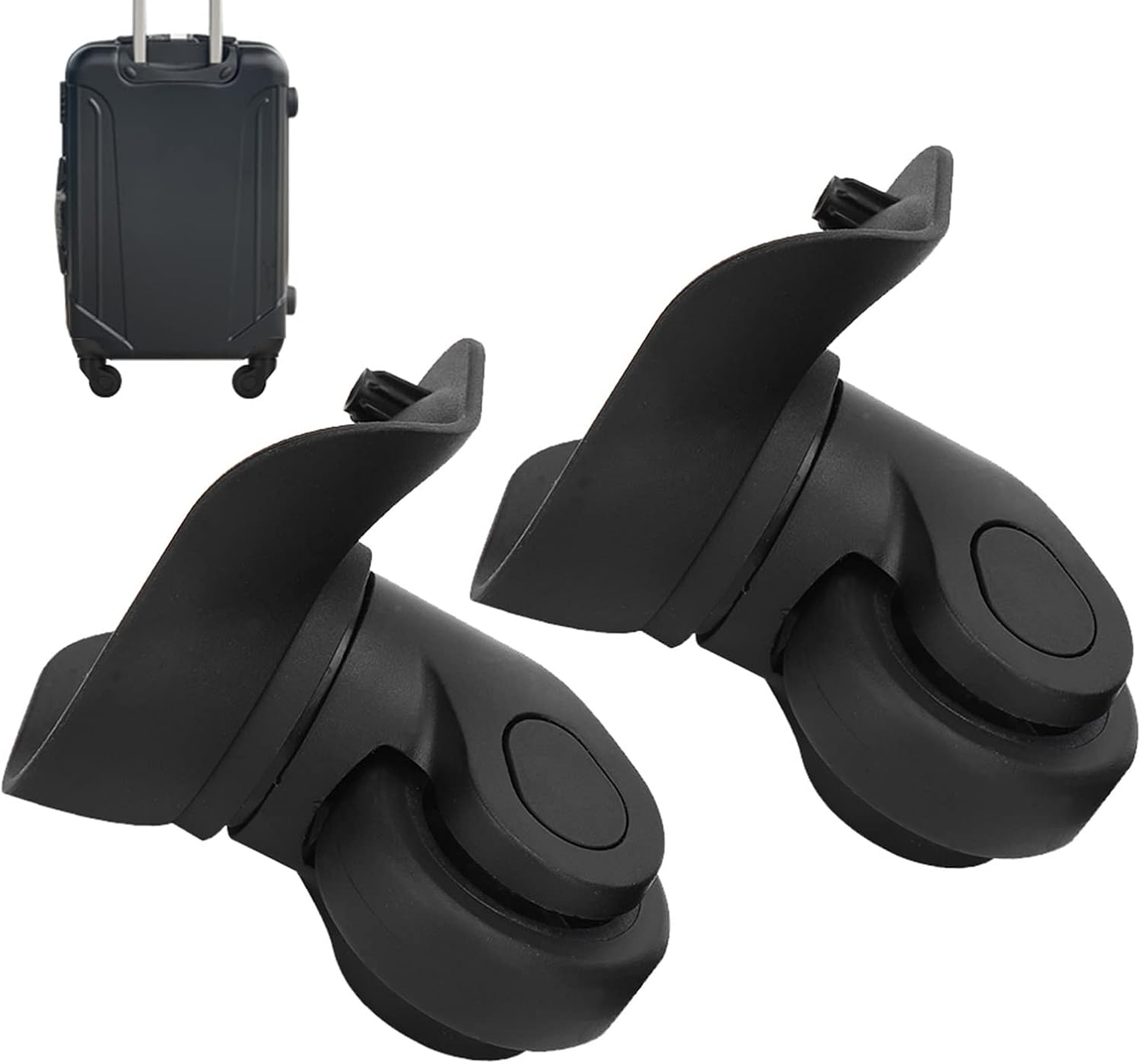 A Pair Luggage Replacement Wheels, Black Suitcase Single Row Wheel, Universal Luggage Replacement Outdoor Supplies, Silent Quiet Practical Wheel, Easy to Install Wheel for Travel image number 6