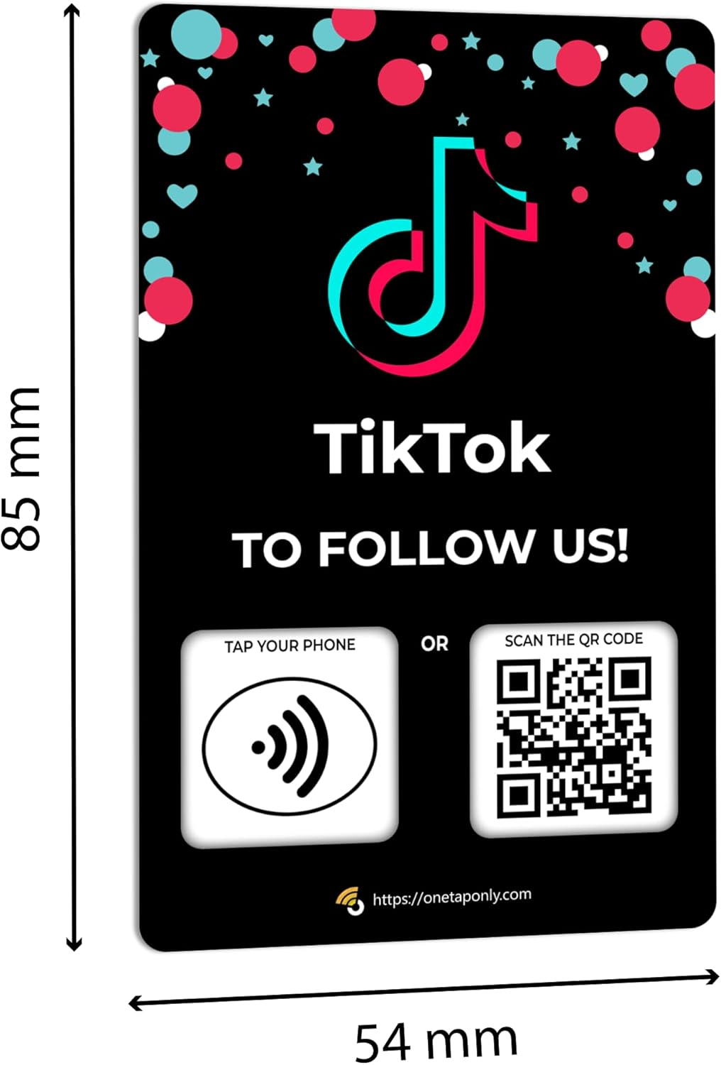 NFC Business Cards 1 Pack &ndash; Contactless Smart Tap & QR Code &ndash; Compatible with TIK Tok Review System &ndash; Reusable Feedback Tool for Restaurants, Local Businesses &ndash; Works with All Phones image number 2