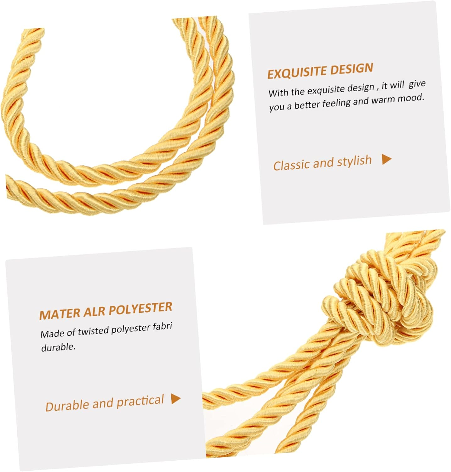 Hohopeti 2Pcs Graduation Cords Tassels Honor Cord for Graduation Ceremony for Graduates Souvenir for Bachelor and Doctoral Degrees image number 6