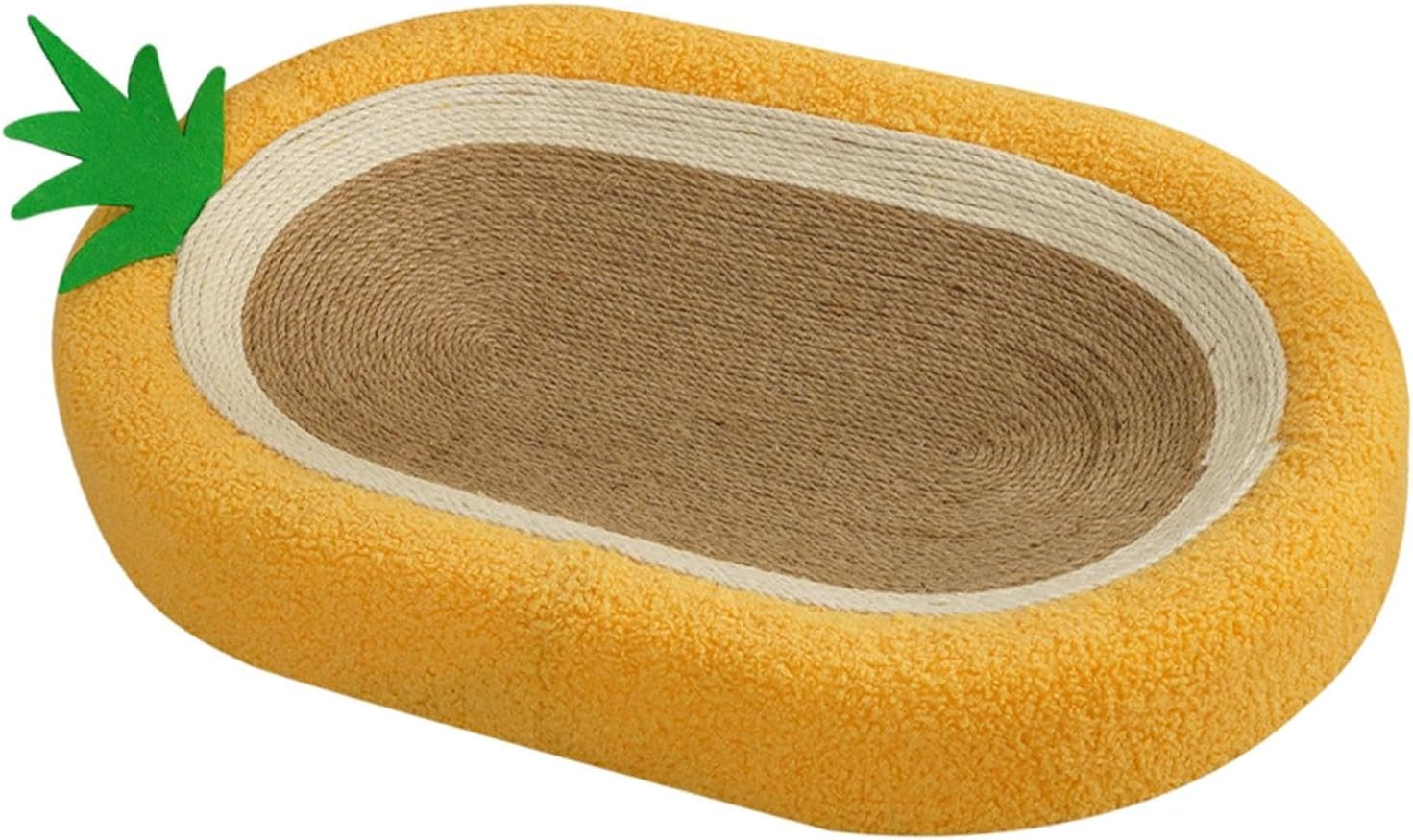 STARTIST Cat Scratcher Bed Mat Oval Curved Design Nonslip Bottom Durable Sisal Scratcher Lounge for Kitten Training Toy Indoor Cats Pet Cat Supplies image number 1