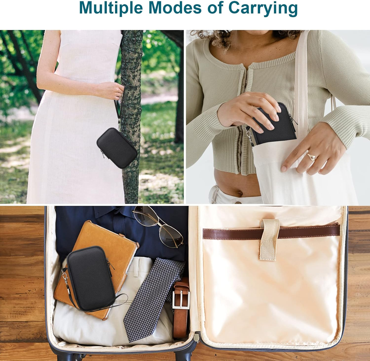 Canboc Carrying Case for Panasonic LUMIX TZ99/ ZS99/ LX10/ ZS80/ ZS100/ ZS70/ ZS200/ ZS60 4K Digital Camera, Point and Shoot Camera Bag, Zipper Mesh Pocket Fits USB Cable, Batteries, Black